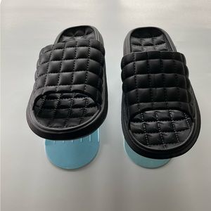 Women's Plaid Black Soft Sole House Slides